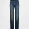 High Rise Belted '90S Slim Straight Jeans