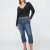 High Rise Capri Jeans