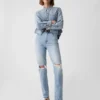 High Rise Cheeky Straight Jeans