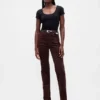 High Rise Corduroy '90S Slim Straight Jeans