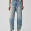 High Rise Crop Barrel Jeans