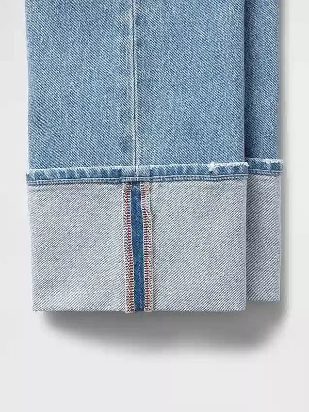 High Rise Cuffed '90S Slim Straight Jeans
