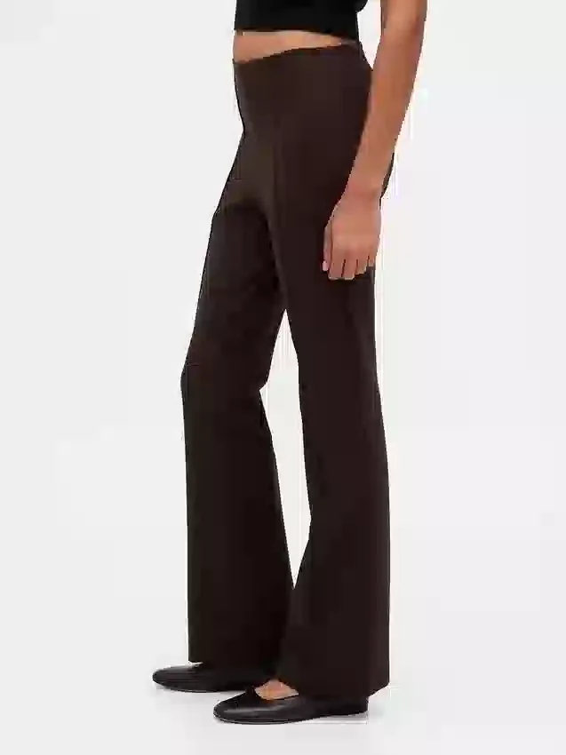 High Rise Double Knit Boot Pants
