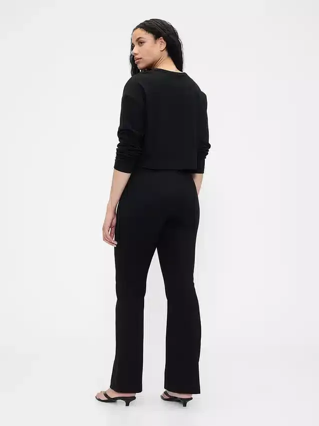 High Rise Double Knit Boot Pants