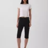 High Rise Double Knit Capris