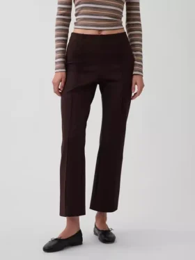 High Rise Double Knit Crop Kick Pants