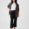High Rise Double Knit Crop Kick Pants