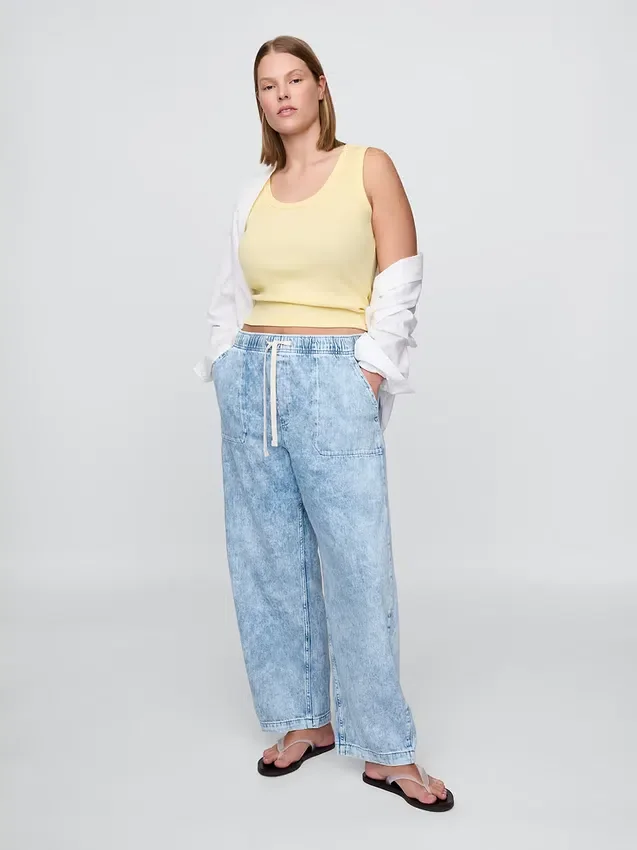 High Rise Easy Barrel Jeans
