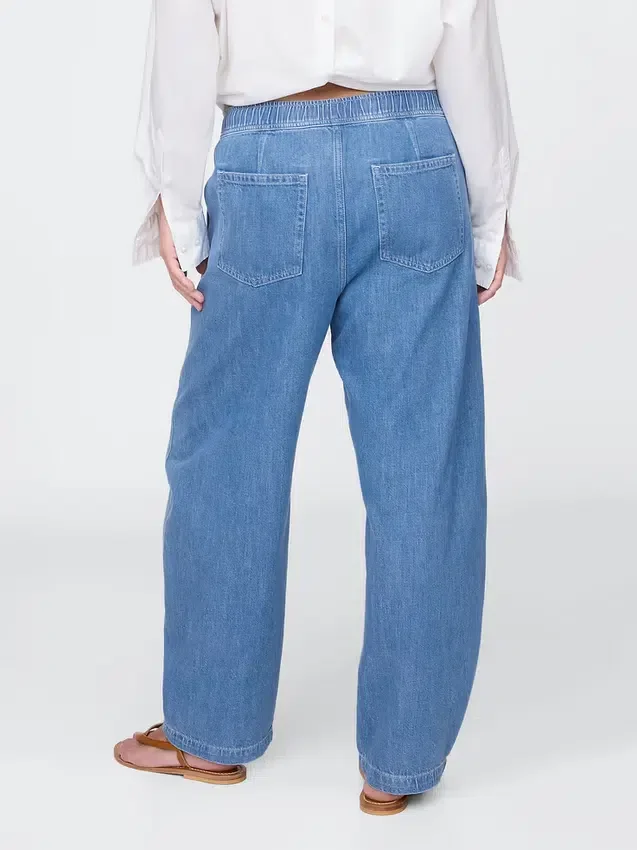 High Rise Easy Barrel Jeans