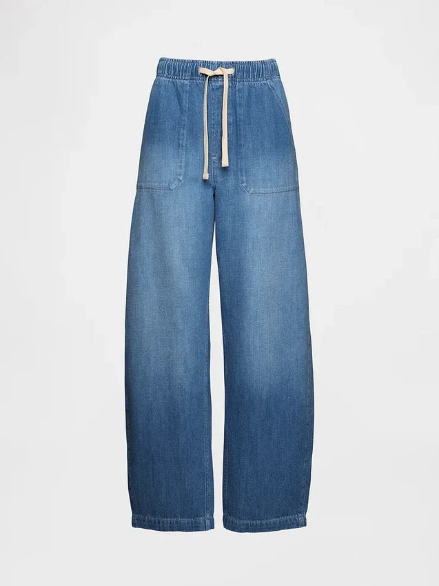 High Rise Easy Barrel Jeans