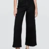 High Rise Stride Wide-Leg Ankle Jeans