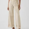 High Rise Stride Wide-Leg Ankle Jeans
