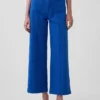 High Rise Stride Wide-Leg Ankle Jeans