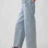 High Rise Stride Wide-Leg Ankle Jeans