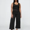 High Rise Stride Wide-Leg Ankle Jeans