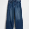 High Rise Stride Wide-Leg Ankle Jeans