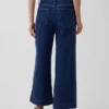 High Rise Stride Wide-Leg Ankle Sailor Jeans