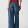 High Rise Stride Wide-Leg Cargo Jeans