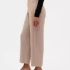 High Rise Twill Straight Ankle Pants