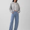 High Rise Ultrasoft Denim Stripe Barrel Jeans