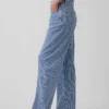 High Rise Ultrasoft Denim Stripe Barrel Jeans