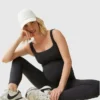 Ingrid and Isabel the Long Black Maternity Active Unitard Jumpsuit
