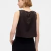 Jacquard Crop Shell Tank Top