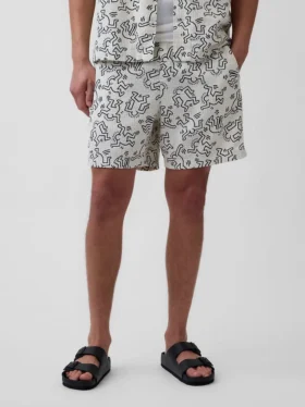 Keith Haring Textured Easy Shorts
