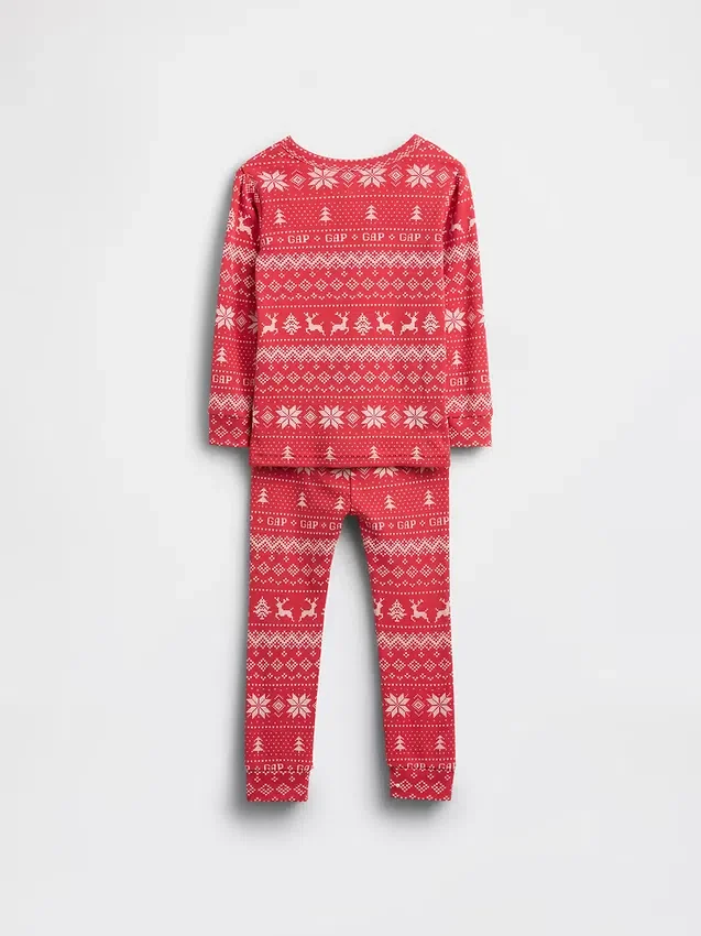 Kids & Baby Organic Brushed Cotton Holiday Pj Set