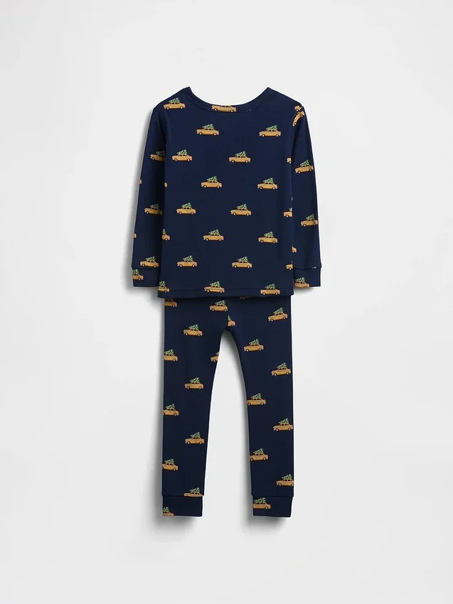Kids & Baby Organic Brushed Cotton Holiday Pj Set