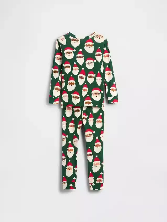Kids & Baby Organic Brushed Cotton Holiday Pj Set