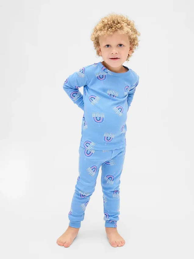 Kids & Baby Organic Brushed Cotton Holiday Pj Set