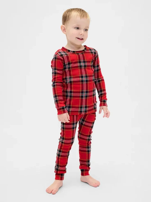 Kids & Baby Organic Brushed Cotton Holiday Pj Set