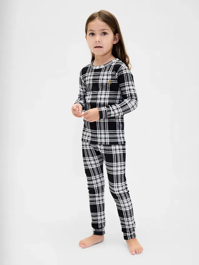 Kids & Baby Organic Brushed Cotton Holiday Pj Set