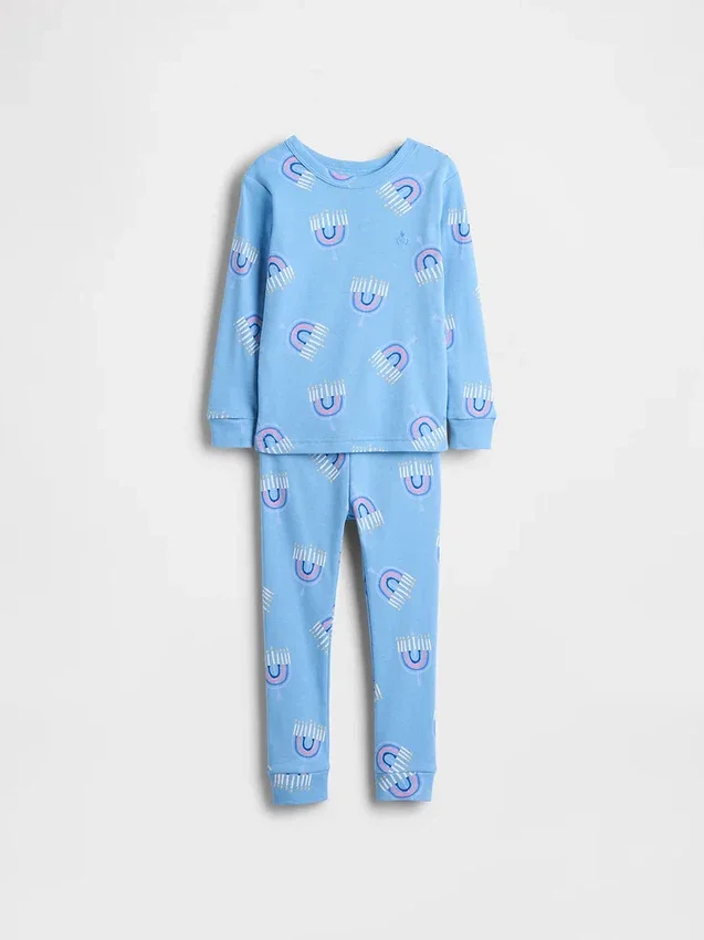 Kids & Baby Organic Brushed Cotton Holiday Pj Set