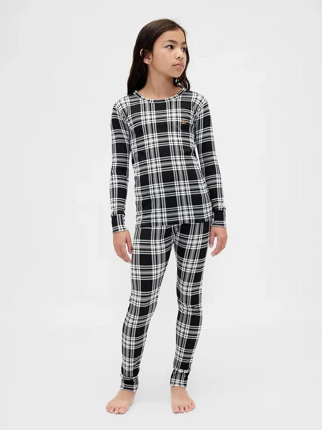 Kids & Baby Organic Brushed Cotton Holiday Pj Set