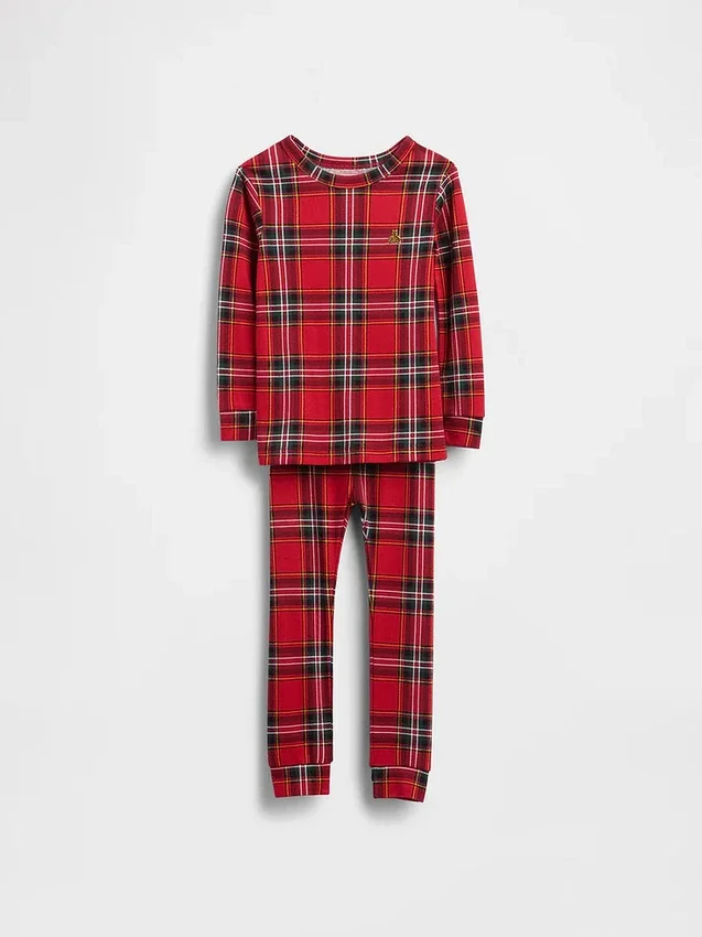 Kids & Baby Organic Brushed Cotton Holiday Pj Set