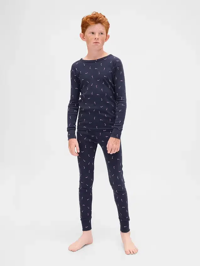 Kids & Baby Organic Brushed Cotton Holiday Pj Set