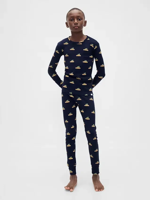Kids & Baby Organic Brushed Cotton Holiday Pj Set