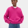 Kids Boxy V-Neck Sweater