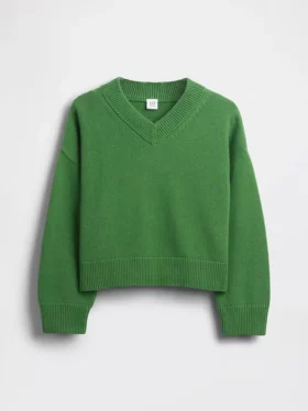 Kids Boxy V-Neck Sweater