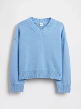 Kids Boxy V-Neck Sweater