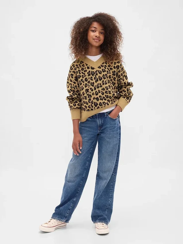 Kids Boxy V-Neck Sweater