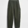 Kids Brushed Cargo Baggy Taper Pants