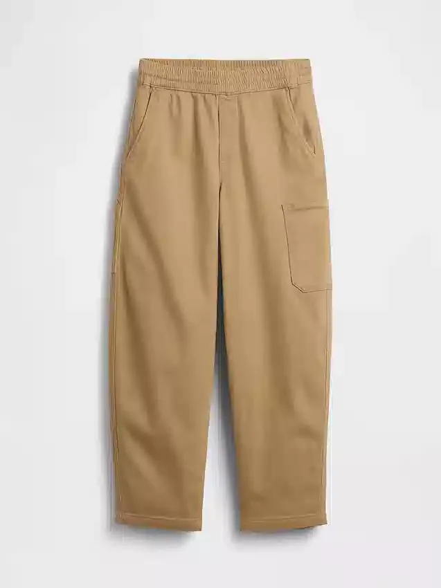 Kids Brushed Cargo Baggy Taper Pants