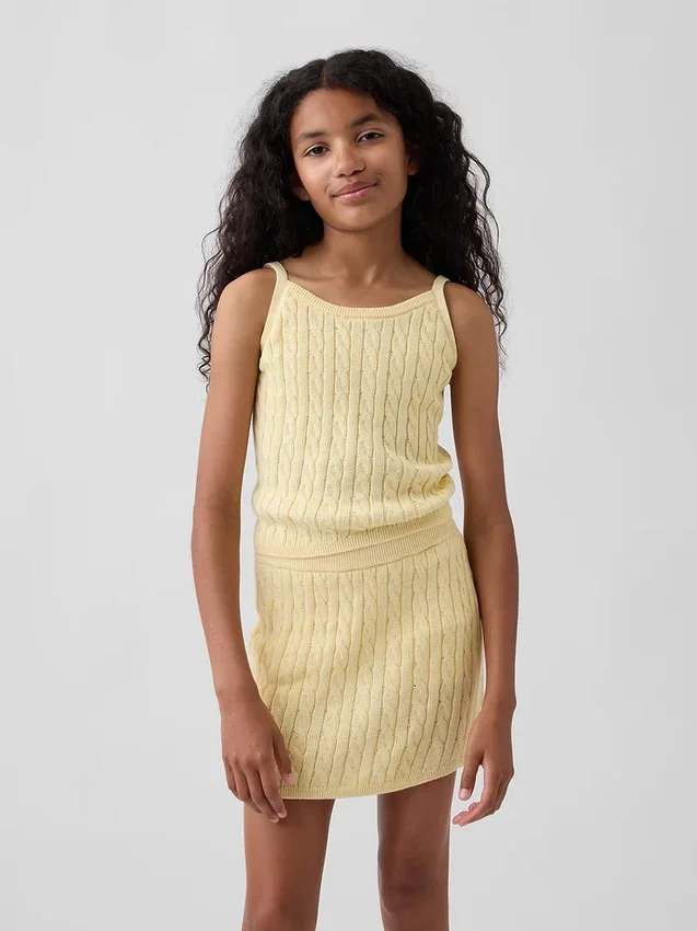 Kids Cable-Knit Sweater Cami
