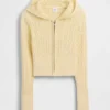 Kids Cable-Knit Sweater Zip Hoodie