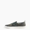 Kids Canvas Camo Slip-On Sneakers
