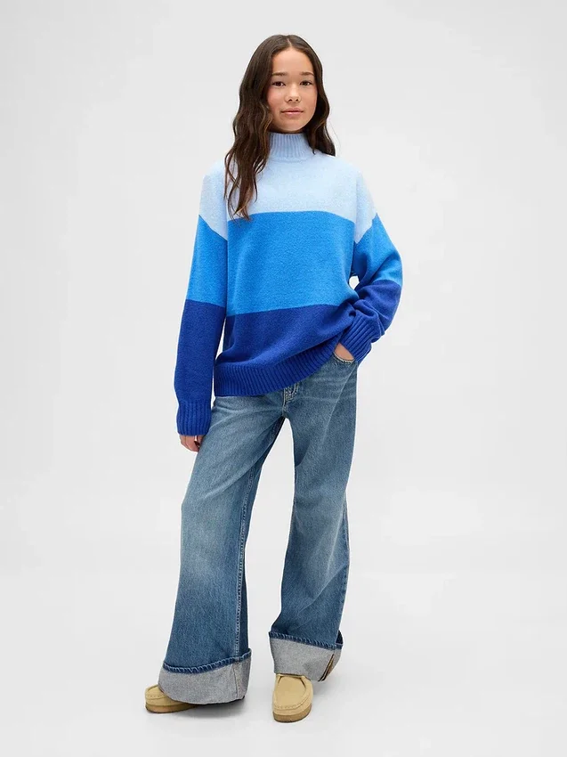 Kids Cashsoft Stripe Tunic Sweater