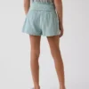 Kids Cotton Gauze Butterfly-Hem Shorts